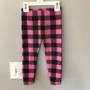 Toddler 2T Pink plaid leggings